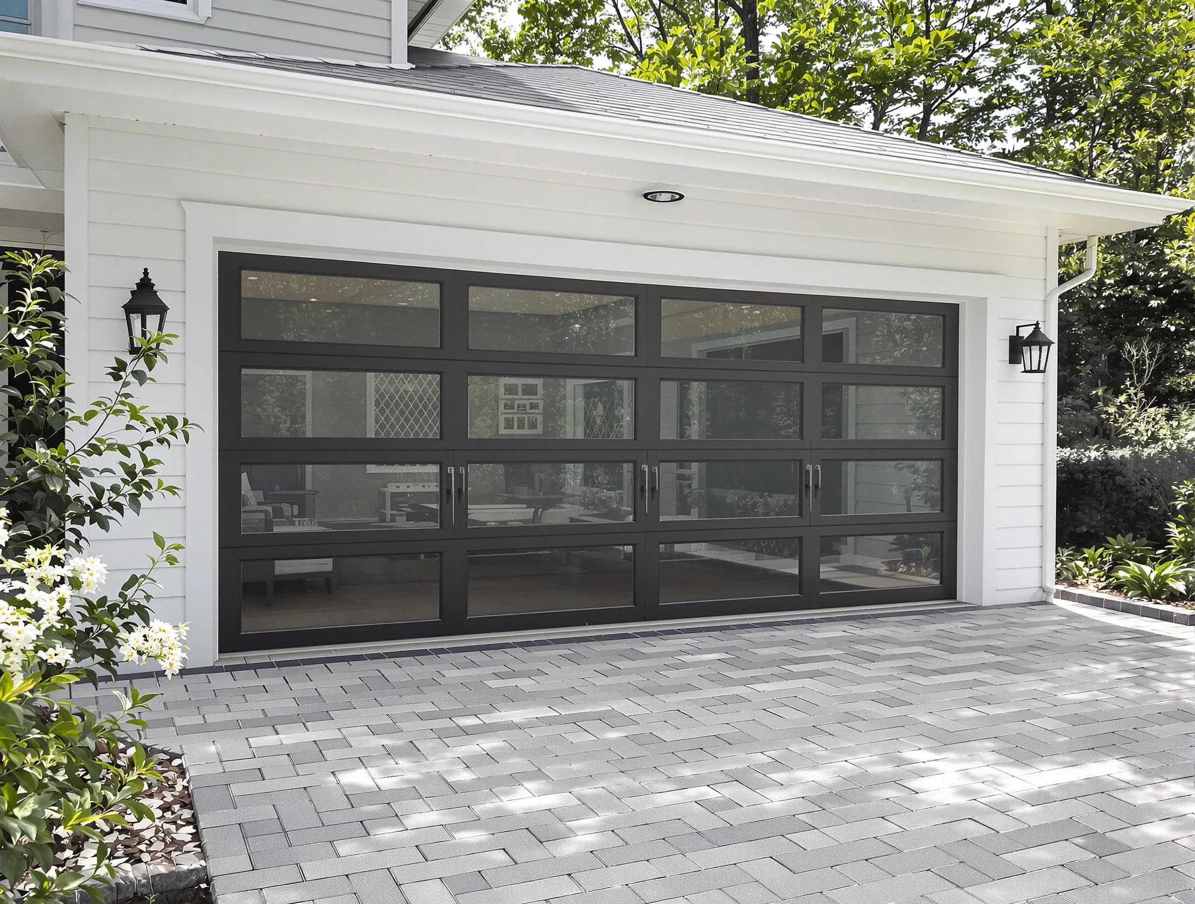 Garfield Garage Door Repair design specialist presenting custom garage door options to Garfield homeowner