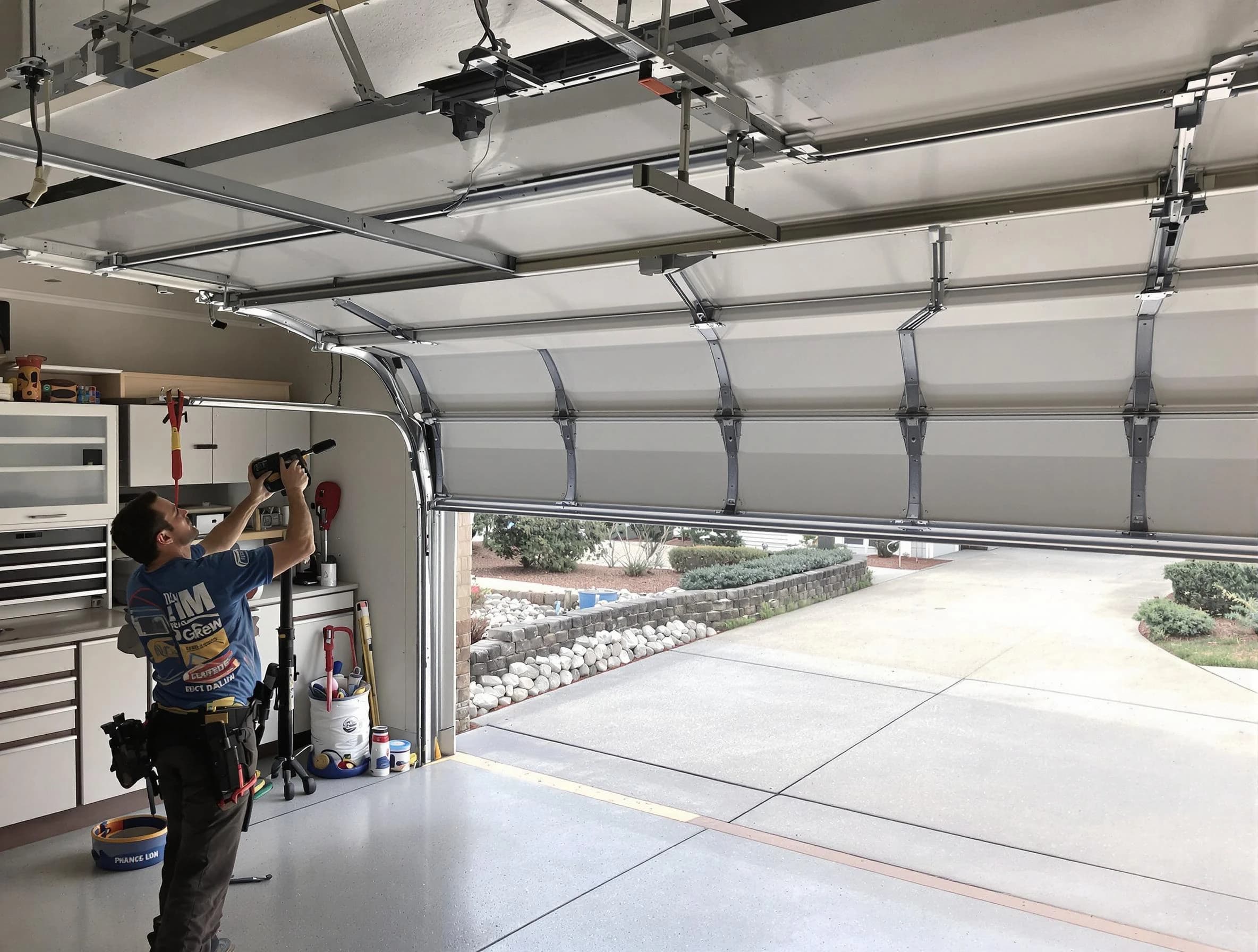 Garage door track repair service by Garfield Garage Door Repair in Garfield