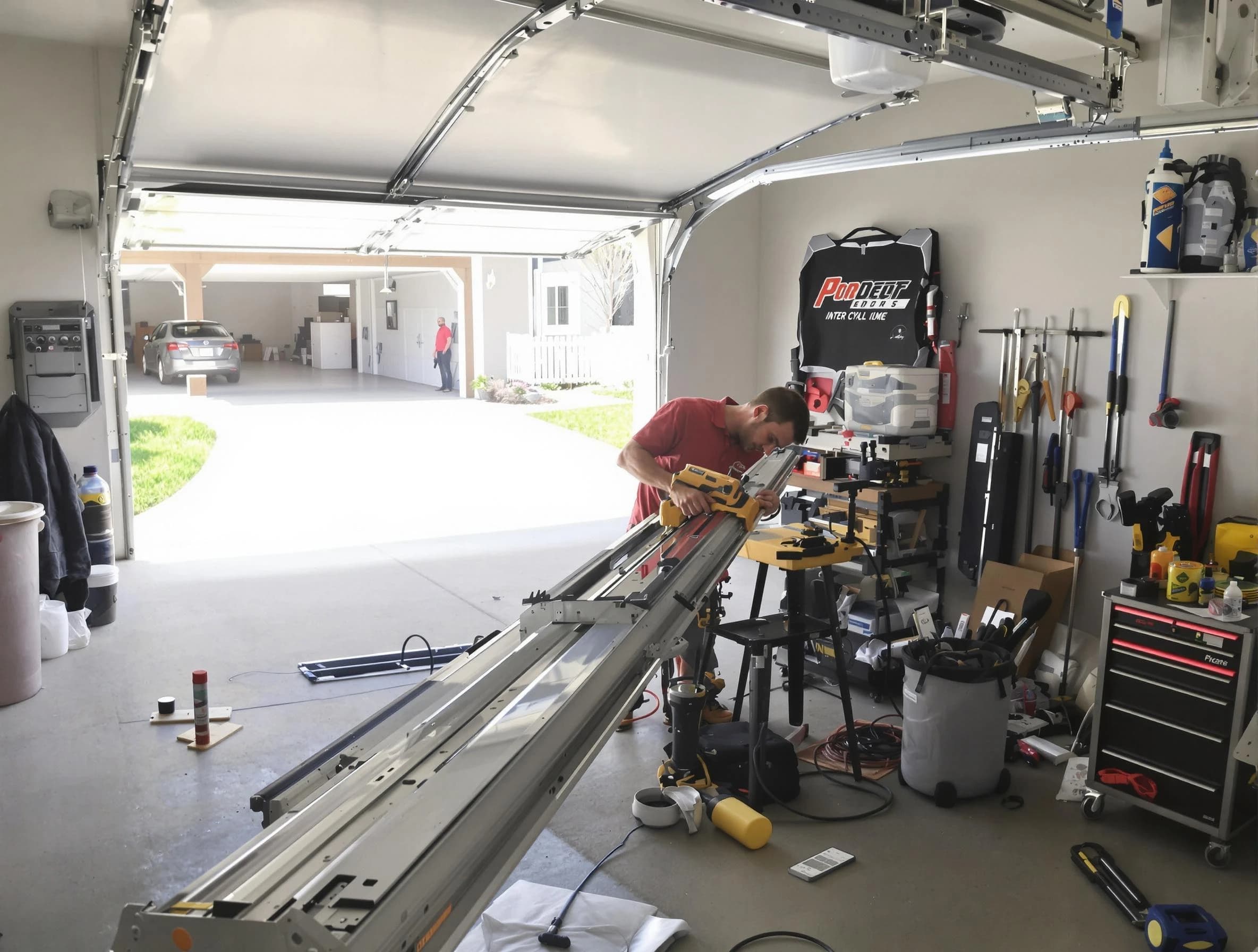 Garfield Garage Door Repair expert performing track repair in Garfield