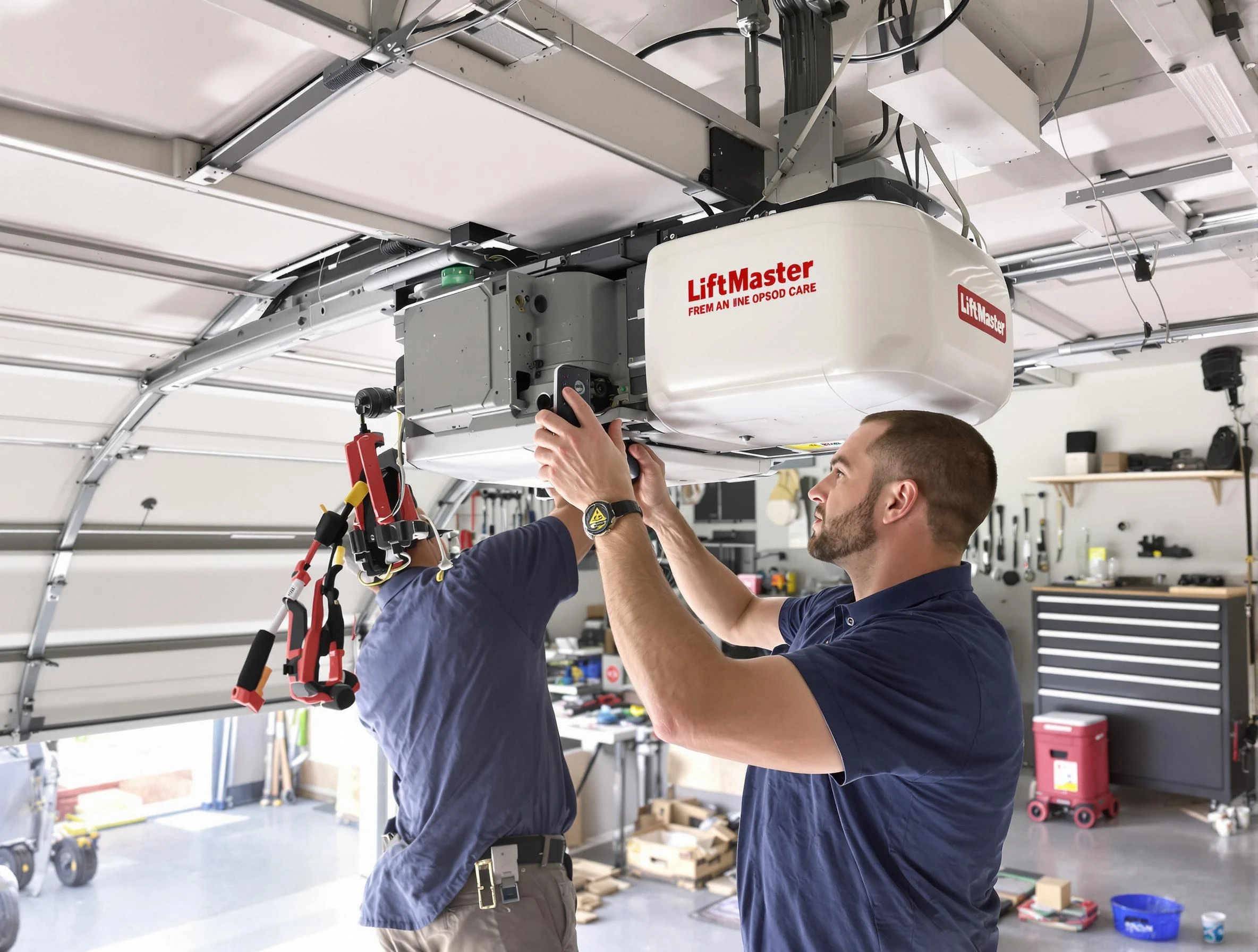 Garfield Garage Door Repair technician performing advanced diagnostics on garage opener in Garfield