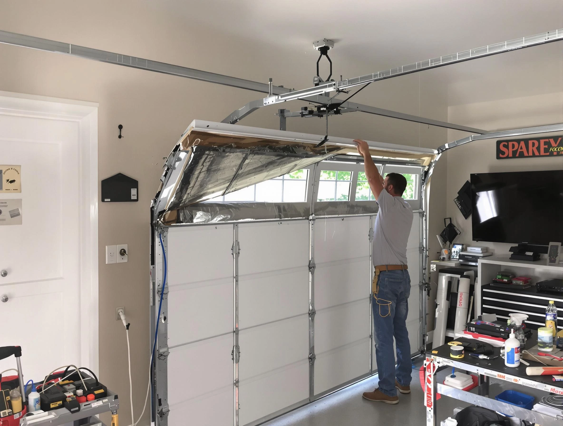 Garage door section replacement by Garfield Garage Door Repair in Garfield